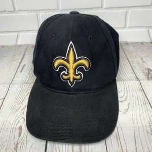 Vintage New Orleans‎ Saints NFL Logo Athletic Hat Strapback Cap Black Men